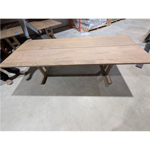 94" X 38" HARDWOOD TABLE