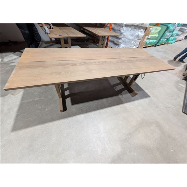 94" X 38" HARDWOOD TABLE