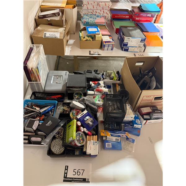 LOT OF ASSORTED OFFICE SUPPLIES