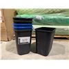 Image 1 : LOT OF 6 PLASTIC WASTE BINS