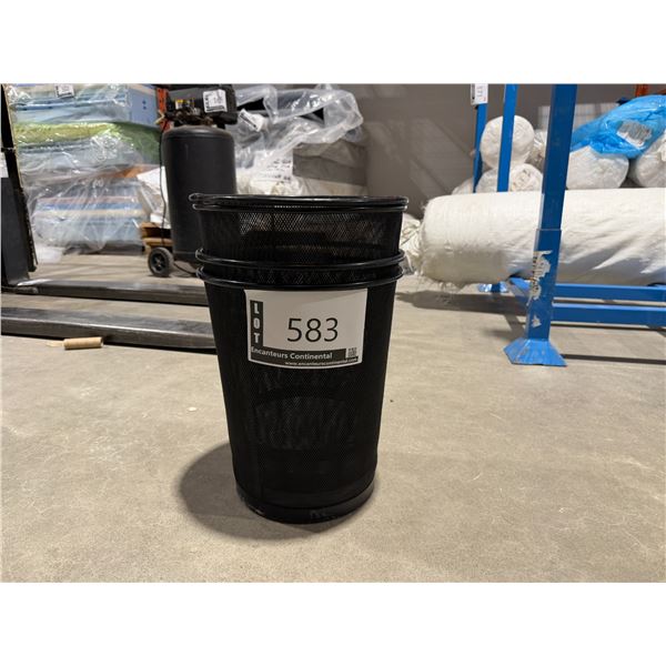 LOT OF 4 METAL WASTE BINS