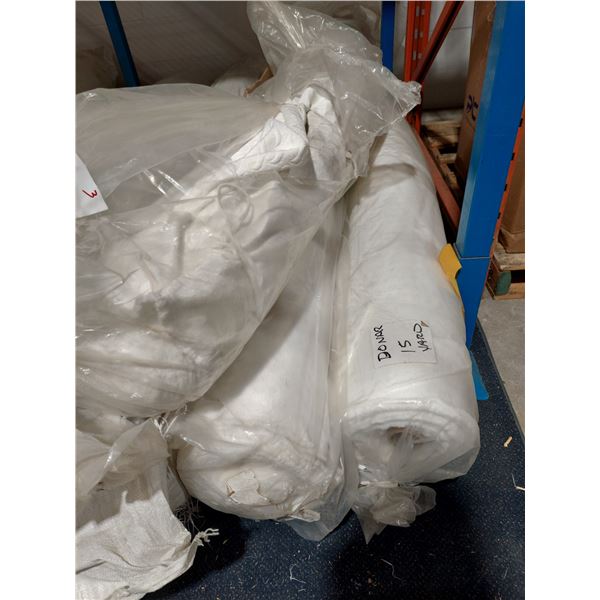 ROLLS OF ASSORTED QUILTED FABRIC 15 YD EA 88 IN