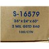 Image 2 : LOT OF 4 BOXES/100 PLASTIC BAGS 26 X 24 X 60