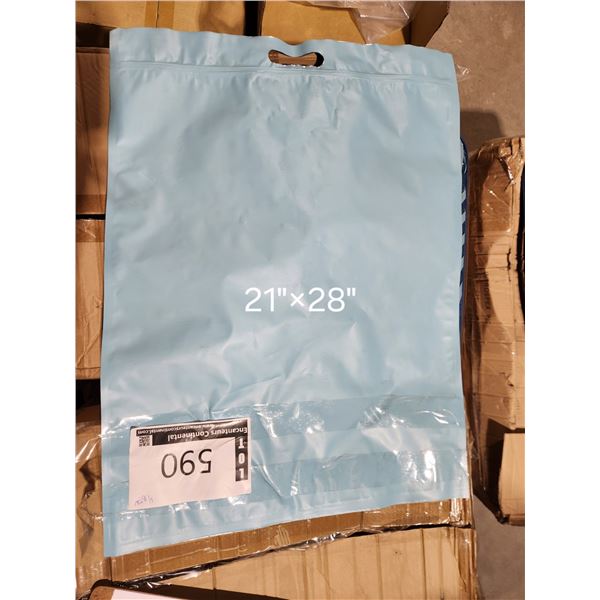 LOT OF ALUMINUM BAGS WITH ZIPPER