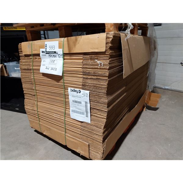 LOT OF 125 MASTER STD BOXES 47 1/2 X 16 5/8 X 24 5/8