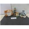 Image 1 : 3 Angels on a Bench Candle, Thomas Kinkade Lighthouse Candle House, and Avon Childhood Memories