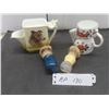 Image 1 : Vintage German Shaving Mugs with Brushes – Qty 2