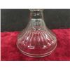 Image 10 : Antique Queen Anne Home Sweet Home Lamp c.1930 with Red Floral Deco, Vintage Kerosene Ribbed Base