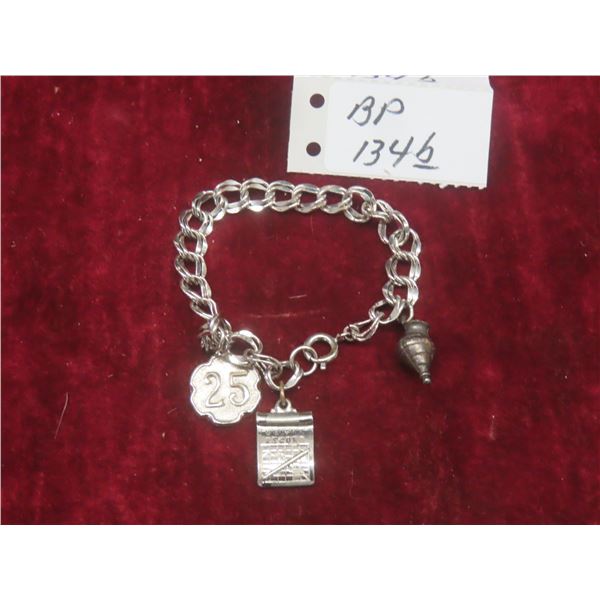 Sterling Silver Charm Bracelet with Charms