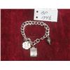 Image 1 : Sterling Silver Charm Bracelet with Charms