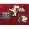 Image 1 : Novelty Belt Buckles – Qty 4 (Tinker Bell, Pac-Man, Mickey Mouse, and Pootie Tang)