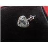 Image 4 : New 925 S  0.5ct Each - Simulated Diamond (CZ) Heart Halo Stud Earrings – 925S w/ Gold Overlay