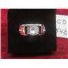 Image 1 : New Platinum Plated 1.0ct Simulated Diamond (CZ) Men's Ring – Resizable