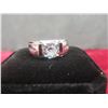 Image 4 : New Platinum Plated 1.0ct Simulated Diamond (CZ) Men's Ring – Resizable