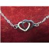Image 5 : New Platinum Plated 18.0mm Interlocking Hearts Bracelet – 6–8" Long