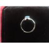 Image 2 : New Natural Swiss Blue Topaz 1.0ct Oval Cut Halo Ring – Resizable, 925 Sterling Silver w/ White