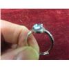 Image 8 : New Natural Swiss Blue Topaz 1.0ct Oval Cut Halo Ring – Resizable, 925 Sterling Silver w/ White