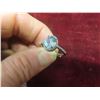 Image 9 : New Natural Swiss Blue Topaz 1.0ct Oval Cut Halo Ring – Resizable, 925 Sterling Silver w/ White