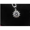 Image 5 : New Moissanite Lab Diamond 1.0ct Flower Necklace – 925S w/ White Gold Overlay, VVS1, GRA Report,