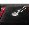 Image 7 : New Moissanite Lab Diamond 1.0ct Flower Necklace – 925S w/ White Gold Overlay, VVS1, GRA Report,