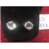 Image 1 : New 18K Gold Plated 3.0ct Each Simulated Diamond (CZ) Stud Earrings