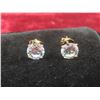 Image 3 : New 18K Gold Plated 3.0ct Each Simulated Diamond (CZ) Stud Earrings