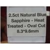 Image 5 : Natural Blue Sapphire 2.5ct – Heat Treated, Oval Cut, 8.3 × 9.6mm