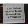 Image 6 : Natural Imperial Topaz 9.4ct – Emerald Cut, 9.7 × 13.3mm