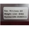 Image 7 : New Moissanite Lab Diamond 1.0ct – Round Brilliant Cut, GH, VVS1, GRA Report, Tests Positive w/