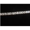 Image 2 : New 18K Gold Plated 3.0mm Princess Cut Simulated Diamond (CZ) Tennis Bracelet – Adjustable 7–8"