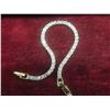 Image 7 : New 18K Gold Plated 3.0mm Princess Cut Simulated Diamond (CZ) Tennis Bracelet – Adjustable 7–8"
