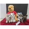 Image 1 : Genuine Authentic Disney Store Winnie the Pooh and Siberian Husky Dogs Plush Toy Assortment –