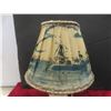 Image 6 : Vintage Delt Blue Handpainted Cobalt Blue Dutch Windmill/Landscape. Holland Boudoir Table Lamp with
