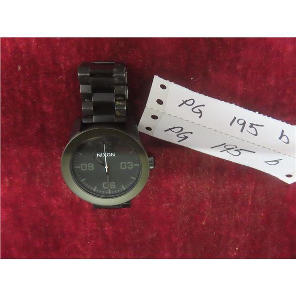 Nixon "Take Charge" Corporal Stainless Steel Wrist Watch – 48mm Face, 23mm Band, and heavy sturdy