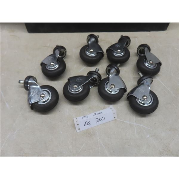8 Darcor Canada 23-DEZ Caster Wheels – 3/8" × 1", New Old Stock, Ideal for Industrial and