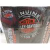 Image 5 : Wood-Framed Harley-Davidson Mirror 25" × 19" and New Oil Can Tin Tray Gift Set