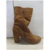 Image 5 : Ladies Suede Look Boots with 3" Heel – Size 8