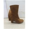 Image 6 : Ladies Suede Look Boots with 3" Heel – Size 8