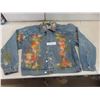Image 1 : Custom-Painted Denim Jacket – Size Large