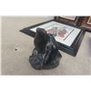 Image 5 : 4 African Animal Framed Pictures, Soapstone Sculpture and more