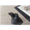 Image 6 : 4 African Animal Framed Pictures, Soapstone Sculpture and more