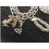 Image 5 : Sterling Silver Charm Bracelet, 10" Length, with Charms