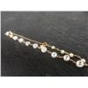 Image 3 : 14k Gold Bracelet, 9" Length, with 8 Small Pearls and "Lidowitz" Written in Beads, in Case