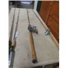 Image 9 : 5 Fishing Rods – Shimano and Shakespeare, with 3 Reels and Rod Bag