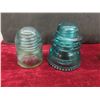 Image 2 : 11 Glass Insulators – Clear, Turquoise, and Green