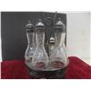 Image 3 : Antique Victorian-Era Silver-Plated Cruet Set – Decorative Dining Table Accessory, 15½" Tall