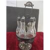 Image 4 : Antique Victorian-Era Silver-Plated Cruet Set – Decorative Dining Table Accessory, 15½" Tall