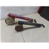 Image 2 : 2 Vintage Metal Bug Sprayers, 2 Lucky Horseshoes, and Metal Pepsi Can