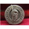 Image 4 : Vintage Rare Antique Silver Indian Motorcycle Badge – 1970s, 1" Diameter