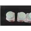 Image 7 : 6 McKee Tipp City Milk Glass Spice Shakers – Cherry Design, Green, Made in 1930s–1950s
